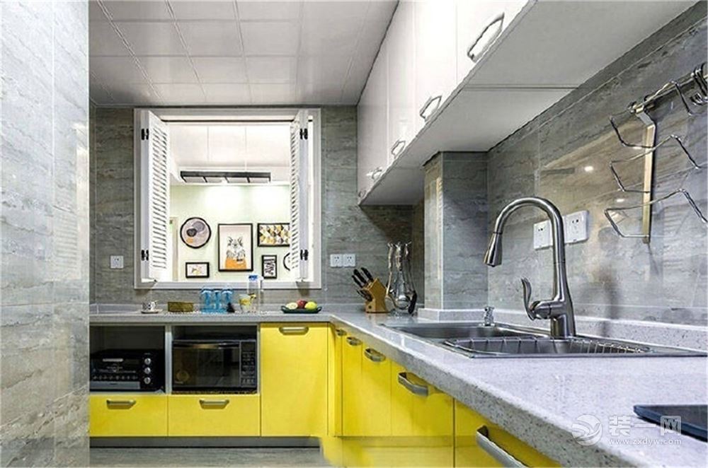 100平三居室美式风格装修效果图厨房