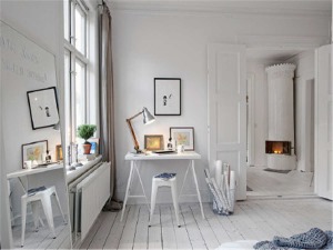 纯白色北欧风格空间设计