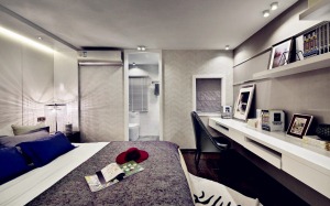 欧也装饰 江山名门 86平 三居室 造价16万 现代风格 卧室