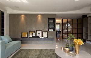 雅宾利花园100平三居室现代风格效果图客厅