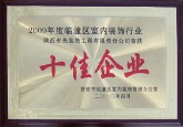 09年被西安市临潼区室内装饰管理办公室评为《十佳企业》