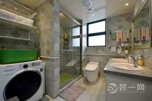 重庆汉德装饰 美利山三居室 93平 造价16万 简美 卫生间装修效果图
