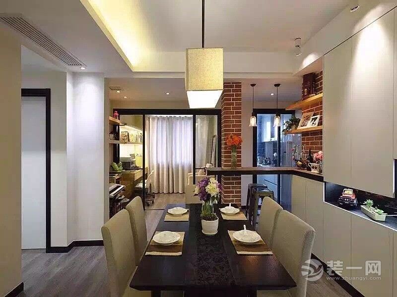 重庆汉德装饰 融侨城三居室123平 造价11万 现代 餐厅装修效果图