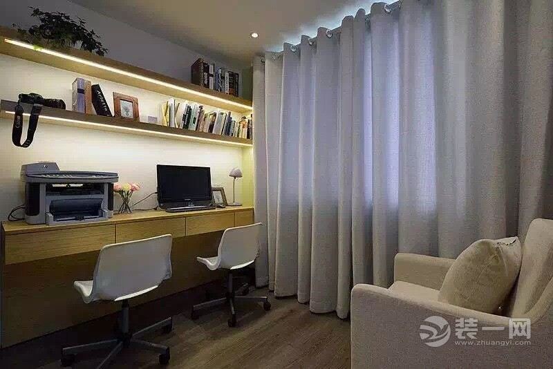 重庆汉德装饰 融侨城三居室123平 造价11万 现代 书房装修效果图