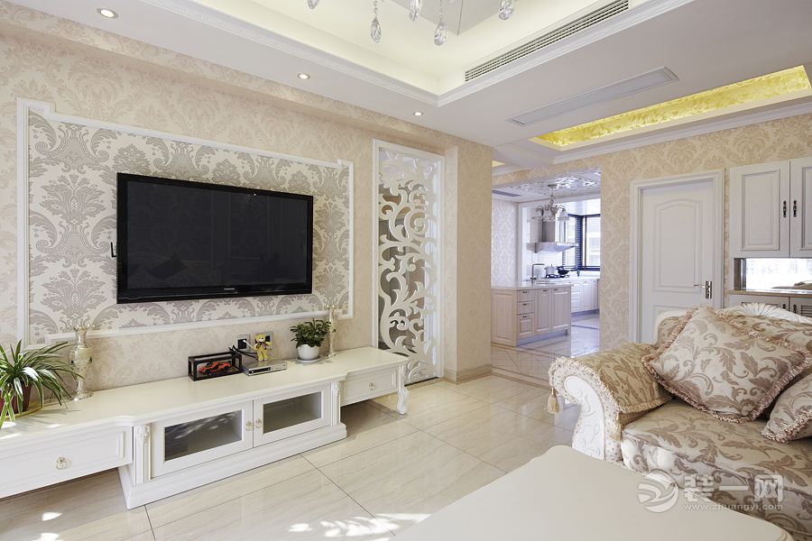 杭州圣都装饰-新洲花园现代欧式三居室装修效果图 (7)
