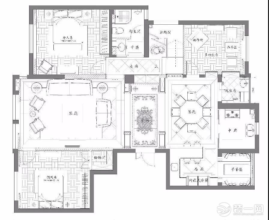 【圣都装饰】圣都实景作品欣赏 现代美式风格 户型图