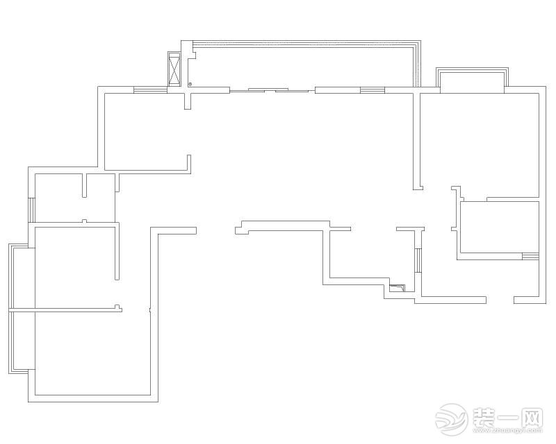 山海湾183平米——新中式风格效果图 设计师：余庭伟 户型：四居室 面积：183平米 风格：新中式风