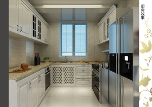 欧式风格三居室厨房装修效果图