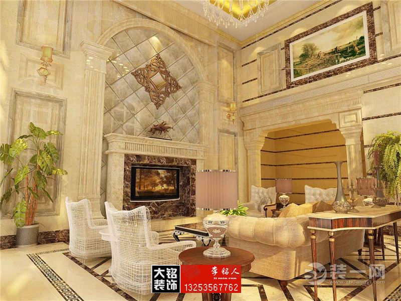 郑州建业森林半岛189平复式欧式风格装修沙发