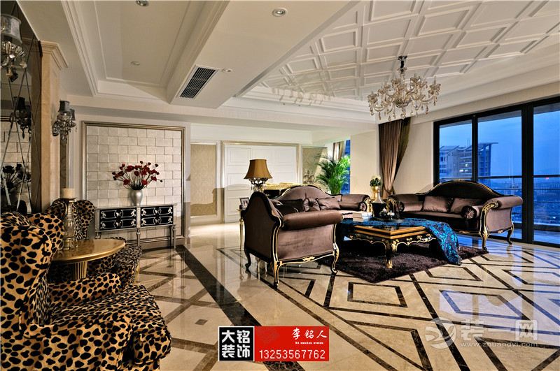 郑州建业森林半岛189平复式欧式风格装修瓷砖