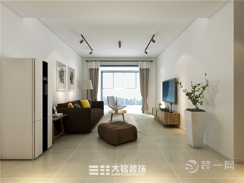 郑州128平三居室兴化南街28号院现代简约风格装修客厅
