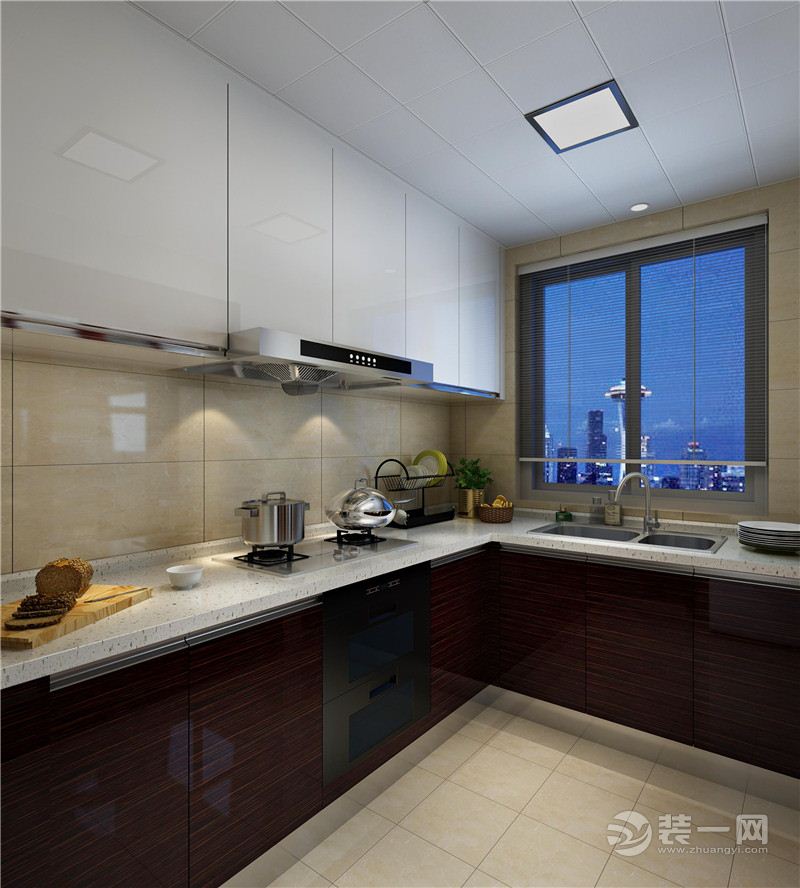 郑州宏鑫家园119平三居室中式风格装修厨房