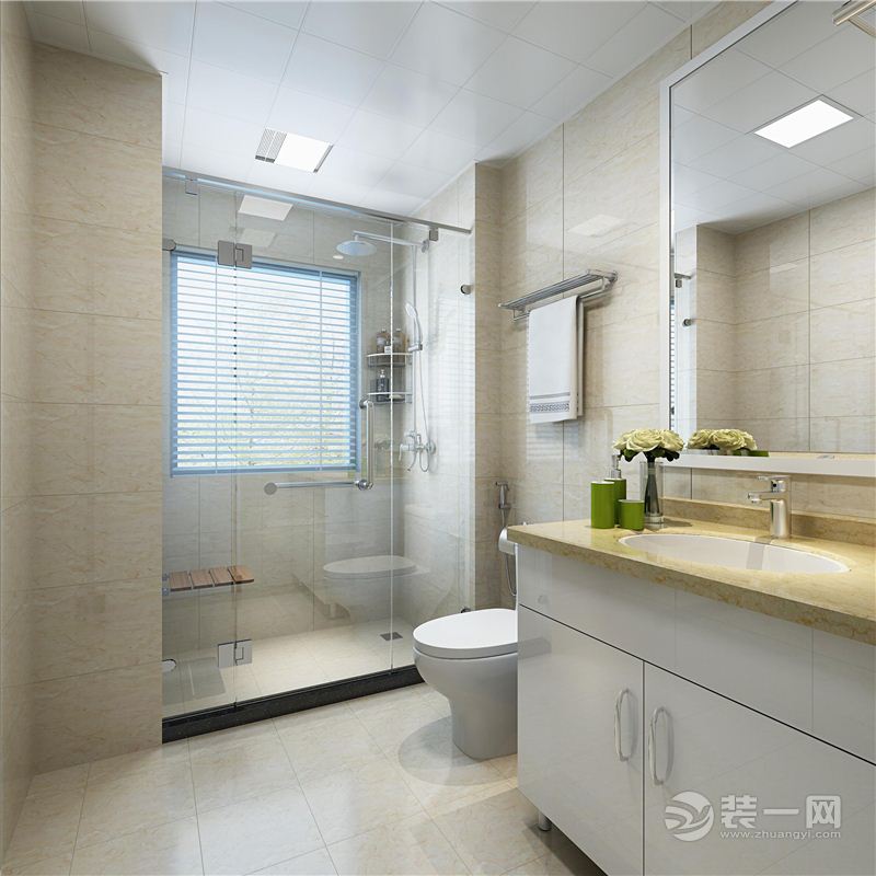 郑州中海锦苑168平四居室现代风格装修主卫