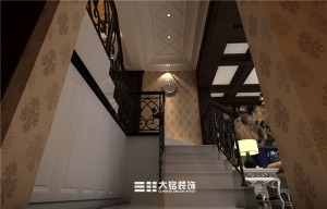 郑州中原桂冠别墅大户型 300平欧式风格客厅02