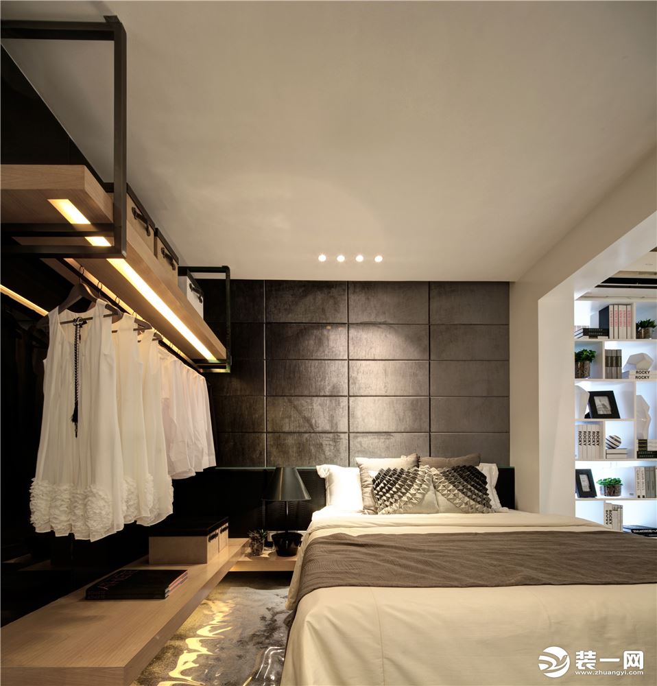 【合建装饰】首创悦溪汇B户型81平现代简约风格效果图--卧室