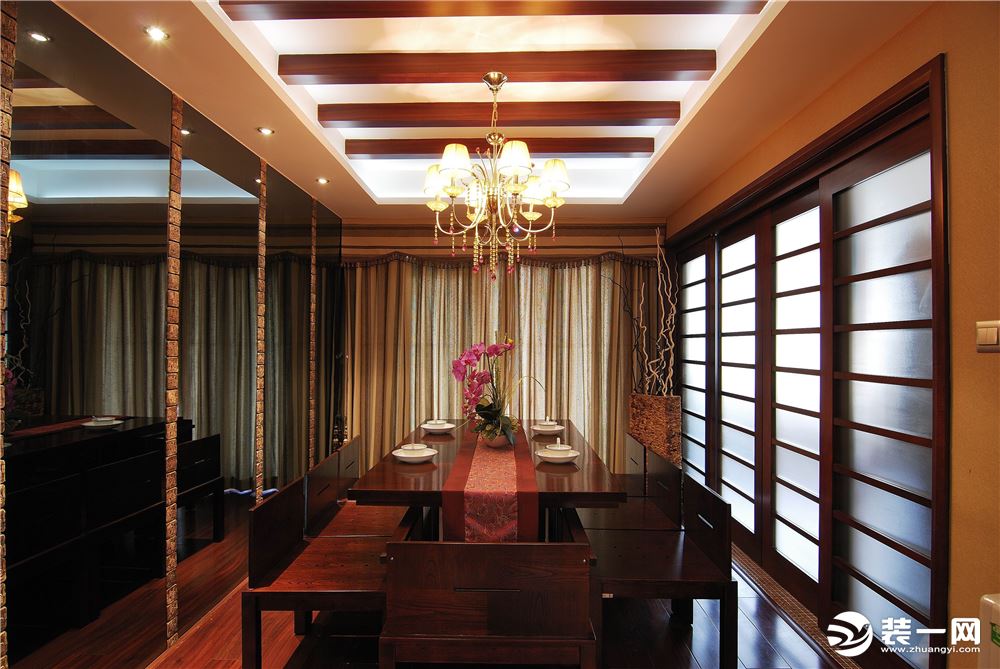 【合建装饰】首开龙湖天琅436平米中式风格案例15810941599--餐厅