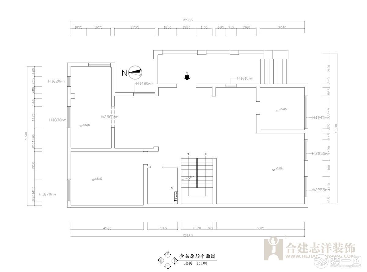 【合建装饰】保利西山林语 | 中式别墅——一层原始图