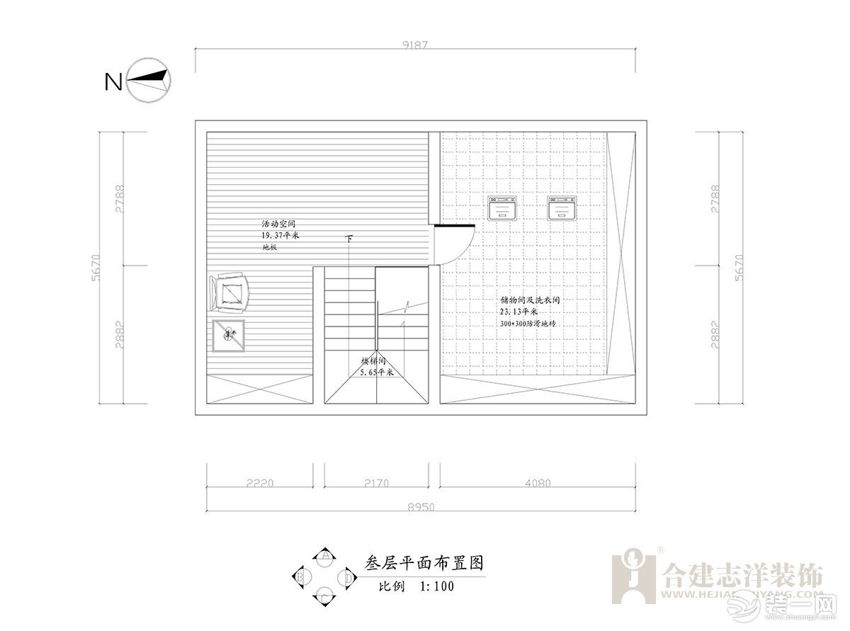 【合建装饰】保利西山林语 | 中式别墅——三层平面布置图
