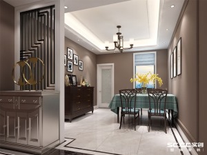 华纺易城180㎡四居室美式风格客厅和玄关装修效果图