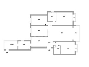 华纺易城180㎡四居室原始户型图