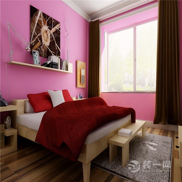卧室：卧室没有太大的设计元素，整体表现处温馨舒服的感觉。