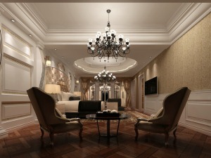 南山苏迪亚诺 300平 造价120万 欧式风格三楼卧室