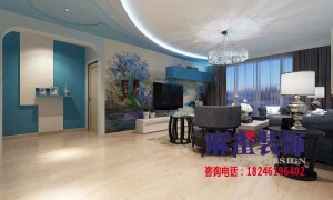 哈尔滨领域佳境110平米三居室混搭风格案例图