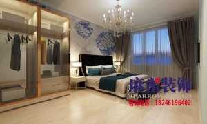 哈尔滨领域佳境110平米三居室混搭风格卧室