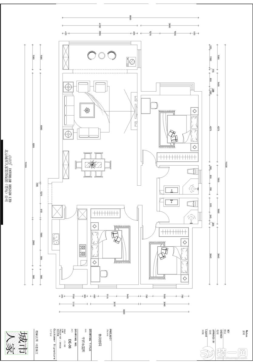 鲁润静园    140㎡   中式风格