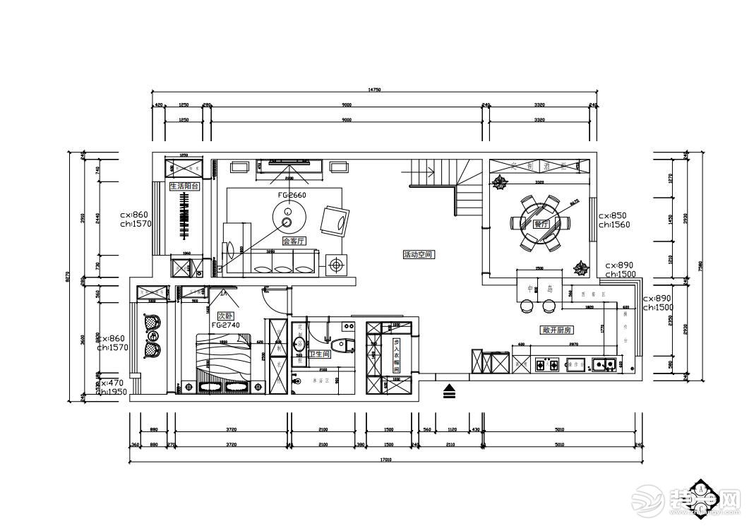 爱情海公寓   160㎡   现代简约风格