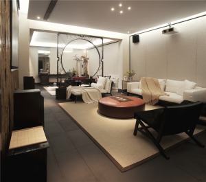 350平别墅新中式风格客厅装修效果图