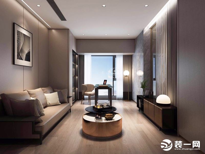惠州浩天装饰华联200㎡现代轻奢风格客厅效果图