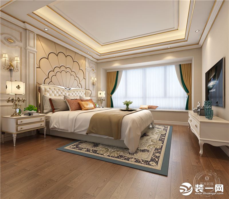 惠州大运城邦120㎡欧式风格卧室效果图