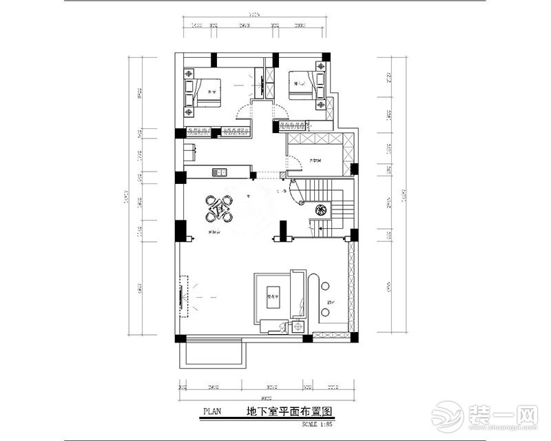 惠州浩天裝飾泛海拉菲285㎡歐式風(fēng)格戶型圖裝修案例