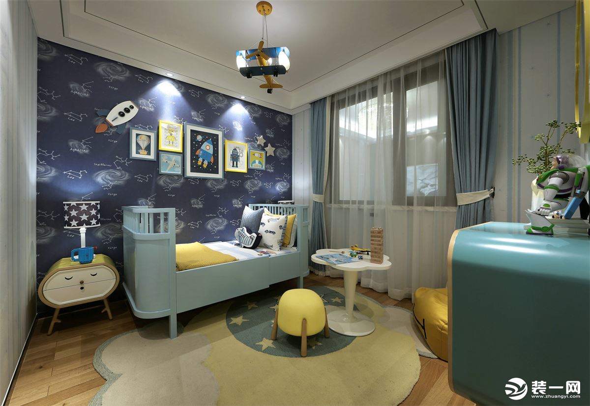 惠州浩天装饰富凯国际85平现代简约风格儿童房效果图