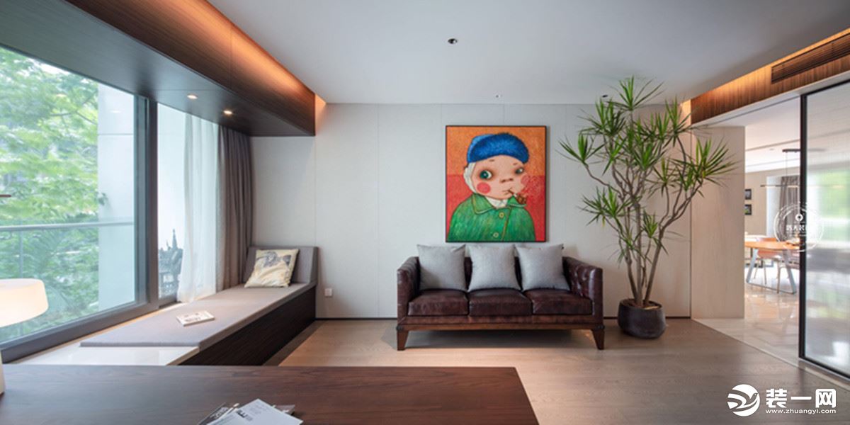 惠州浩天装饰方直珑湖湾东岸260㎡新中式客厅装修案例
