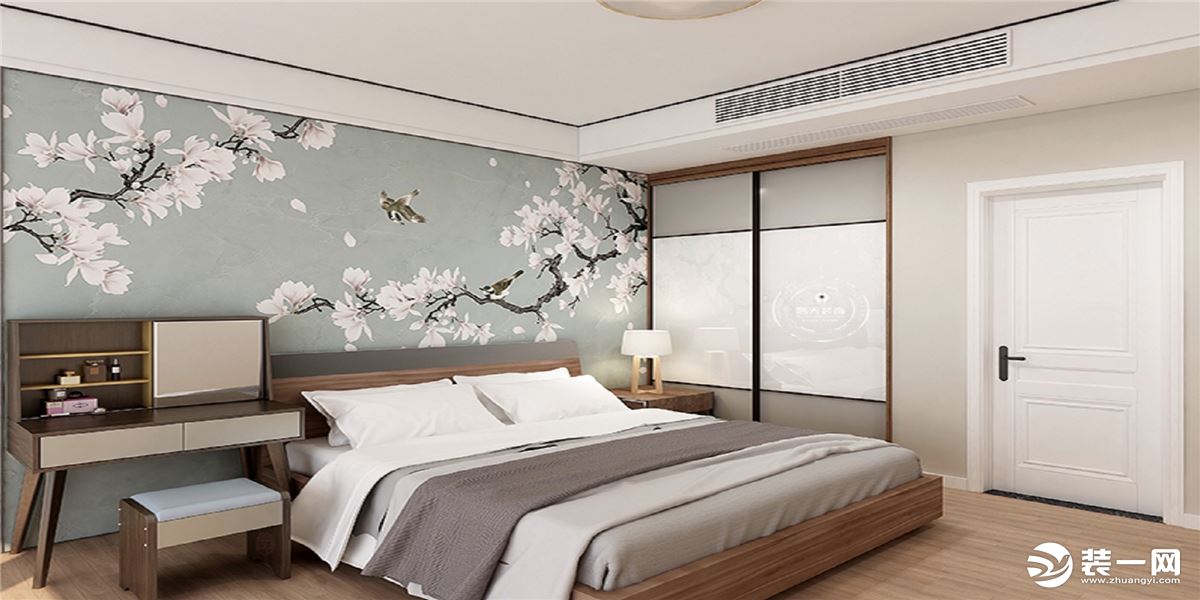 惠州浩天装饰天然居90㎡现代简约风格卧室装修案例