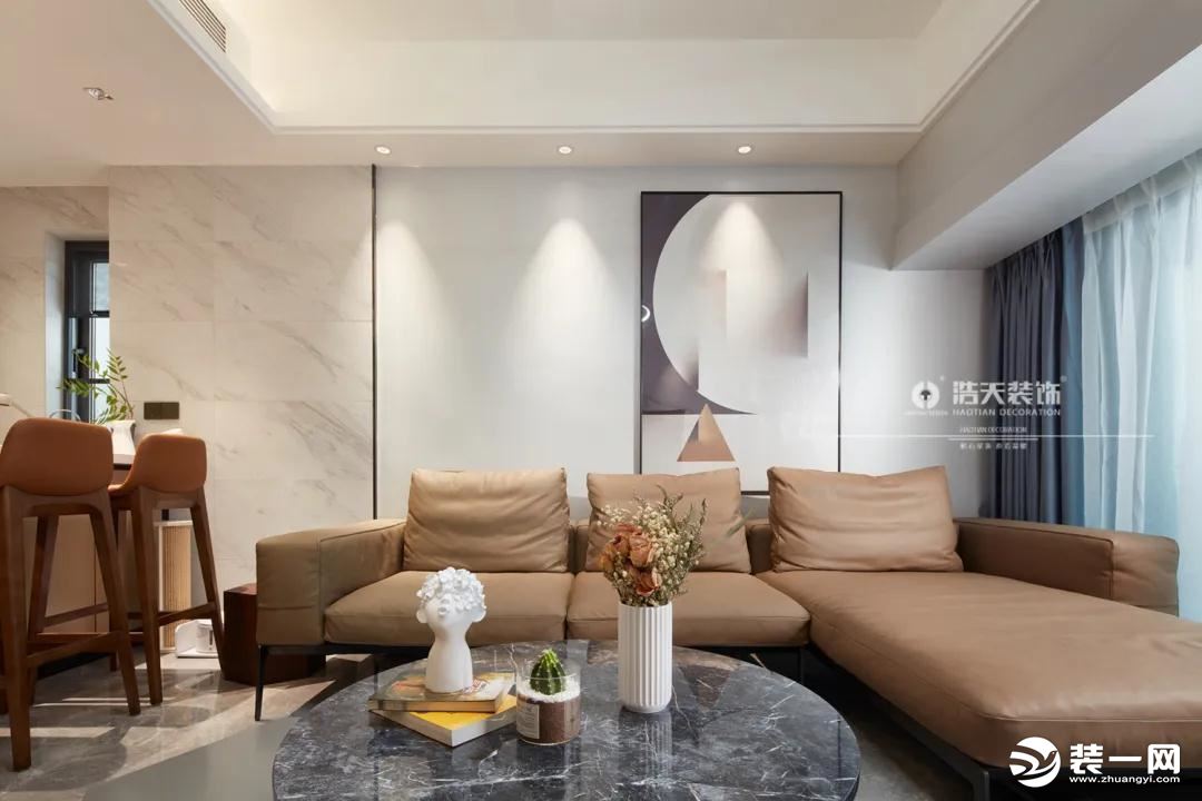 博林天瑞复式现代风——客厅效果图2