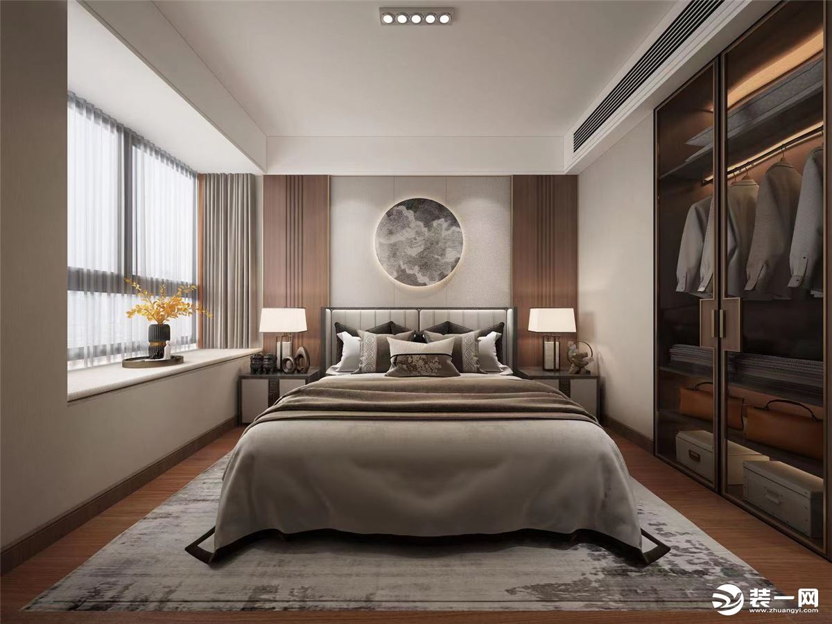 奥园天翔137㎡新中式风——卧室效果图