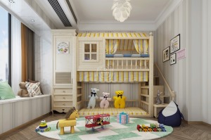 惠州浩天装饰170大平层平现代轻奢风格儿童房效果