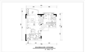 惠州浩天装饰碧海名园113平现代轻奢平面布置图