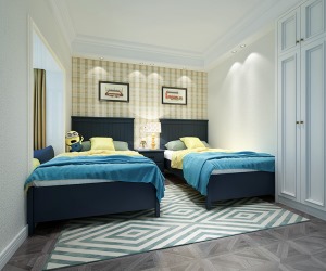 惠州浩天装饰海名苑157平方美式风格房间效果图