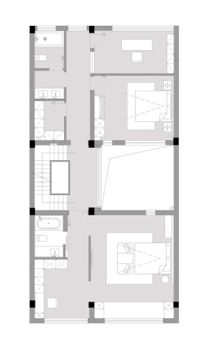450㎡自建别墅设计——平面布置图3