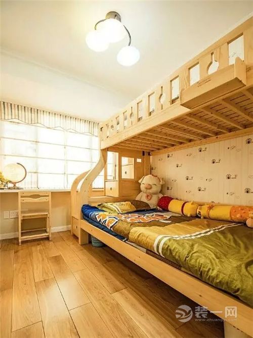 loft儿童房高低床