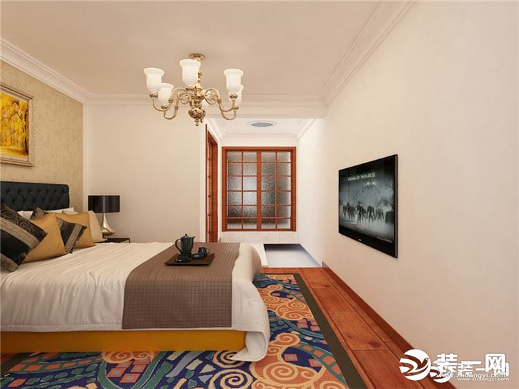30平方单身公寓装修 都市轻奢风格装修效果图 卧室