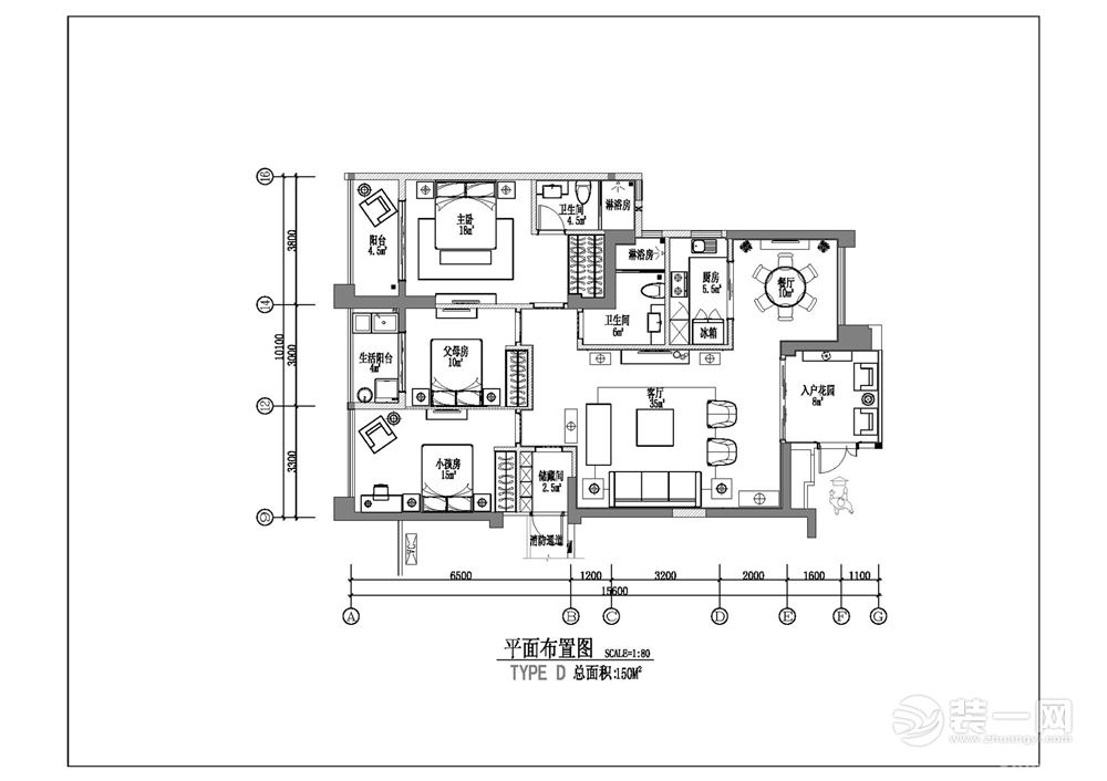 美的家鸿馆--龙湖--新古典-平面图