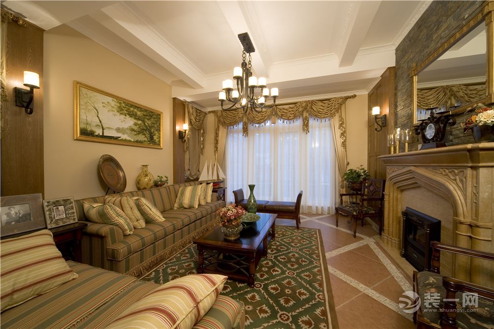 美的家鸿馆－棕榈泉-美式-客厅