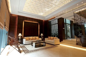 美的家鸿馆 龙湖紫都城 200平 复式 造价34万 中式 客厅