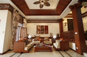 美的家鸿馆整装--棕榈泉-东南亚-客厅