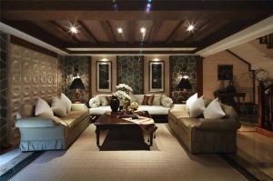 美的家鸿馆整装-保利观塘-东南亚-客厅